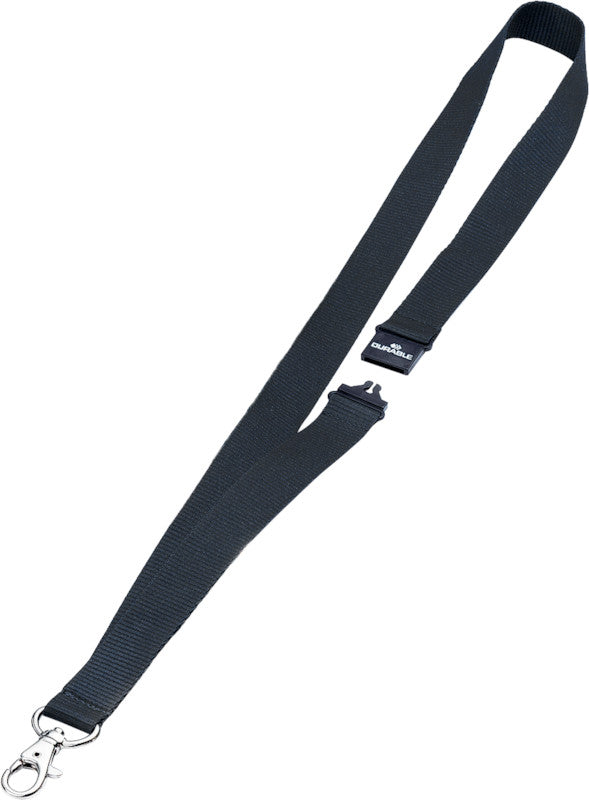 Durable Nylonfaden – 440 mm, Schwarz, Bambus, für Namensschilder mit Clip-Ausstanzung