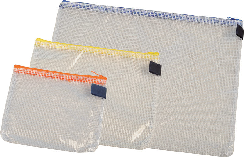 Booffice Reissverschlusstasche – 180 × 145 mm, Kunststoff, Orange – 1 Stück