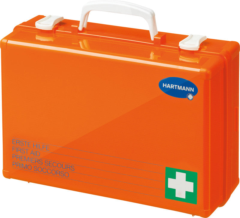 Hartmann Vario Notfallkoffer 3 – für mittelgrosse Betriebe – gefüllt – orange, Kunststoff – 420 × 330 × 150 mm