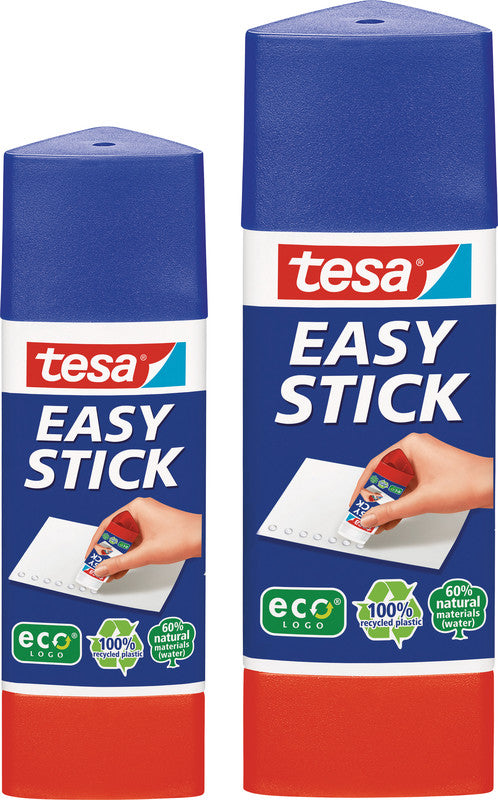 TESA Easy Stick Klebestift – permanent, transparent, lösungsmittelfrei, 25 g, für Papier, Karton, Fotos u. a.