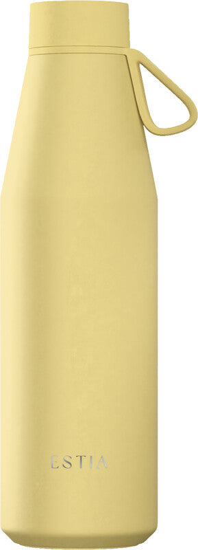 Estia Isolierflasche 500 ml – Doppelwandig 12 h Heiss / 24 h Kalt, Edelstahl, Schraubdeckel