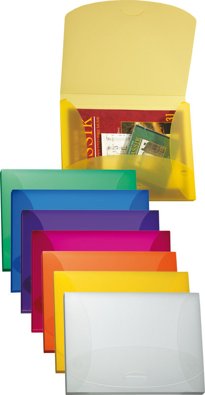 Kolma Sammelmappe für A4, Kunststoff, transparent, mit Steckverschluss