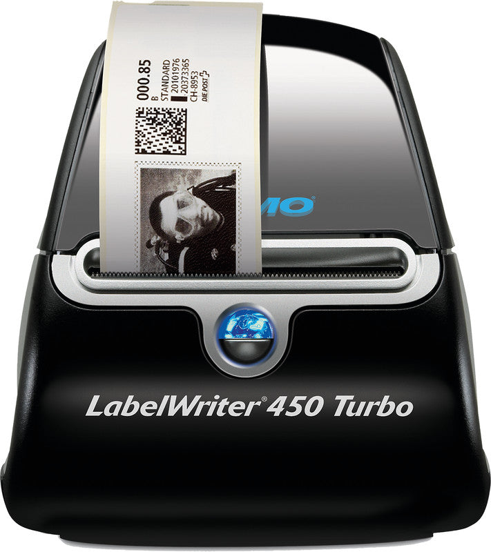 DYMO LabelWriter 450 Turbo – Etikettendrucker, Thermodirekt, USB, 600 dpi, für LabelWriter-Etiketten bis 60 mm