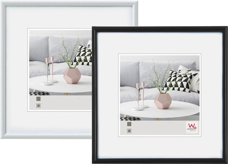 Walther Design Wechselrahmen Galeria, Kunststoff, Schwarz, 40 × 40 cm – eco:plus, recyclingfähig