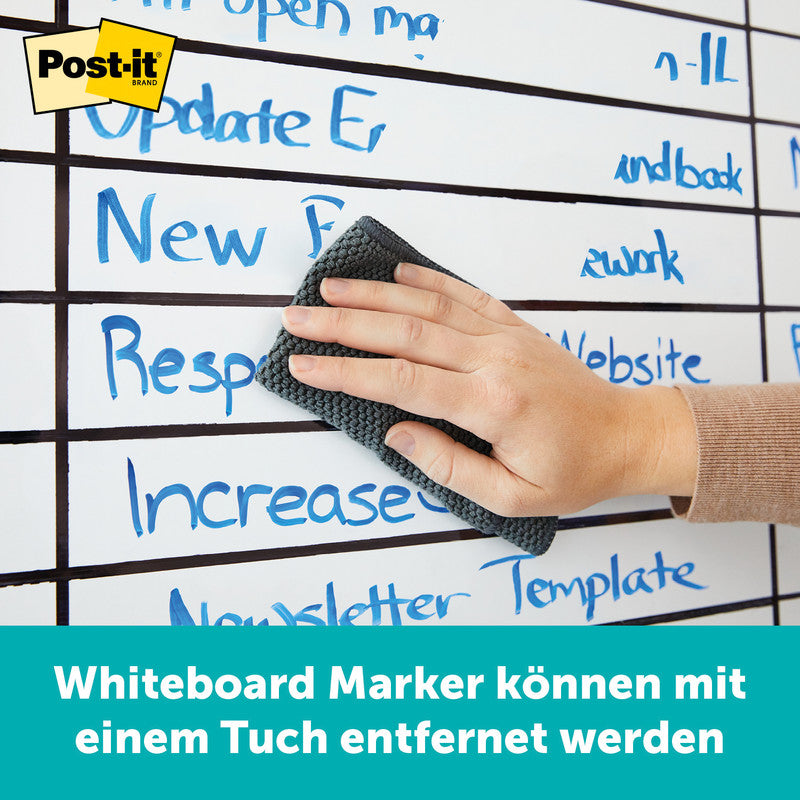 Post-It Whiteboard – 90 × 60 cm, Kunststoff, Wandmontage