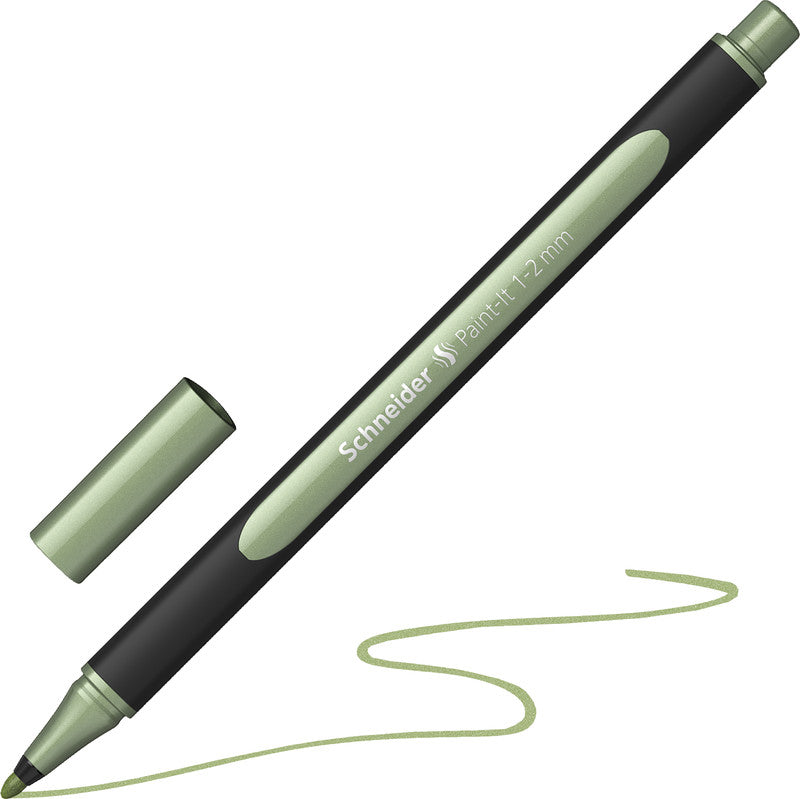 Schneider Schreibgeräte Paint-It Filzstift Metallic – 1–2 mm, vintage grün metallic