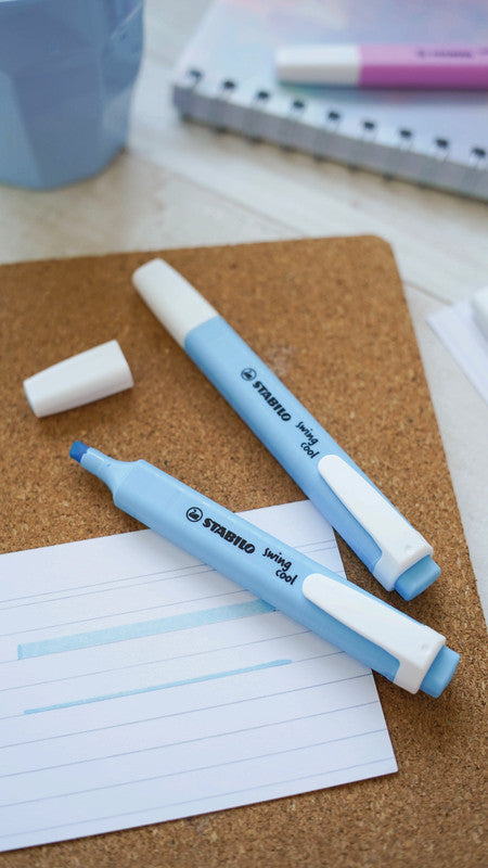 STABILO swing cool Pastel Edition Textmarker Set 4 Farben Pastell – Keilspitze, 1–4 mm