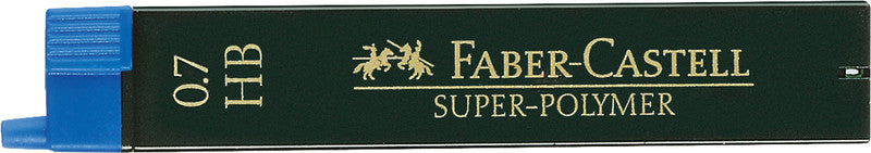 Faber-Castell Bleistiftminen – Grau, 0,7 mm, HB, 12 Stk.