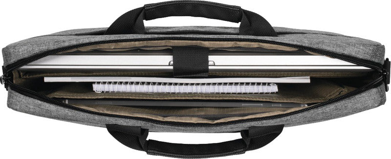 Hama Terra Notebook-Tasche – 10 l, wasserabweisend, Aufsteckfunktion, Polyester, grau