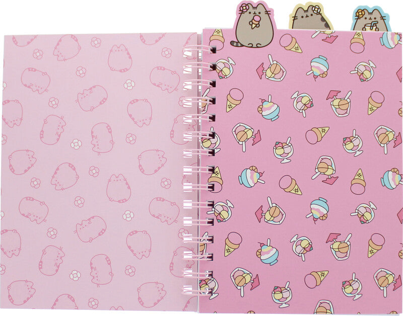 Pusheen Spiralbuch – A5 – liniert – 160 Seiten – Doppelspirale, 3 markierte Trennseiten, mehrfarbig