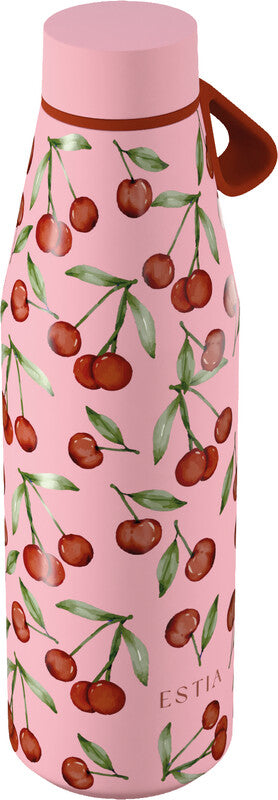 Estia Flow Trinkflasche 500 ml – Edelstahl, Schraubdeckel, Cherry Rose