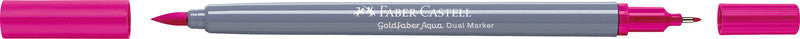 Faber-Castell Goldfaber Dual Marker Aqua Fineliner – 6er-Set – 6 Farben, sortiert