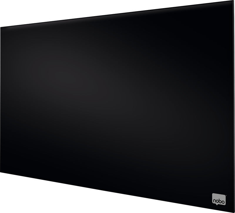 Nobo Whiteboard – 100 × 56 cm, Glas, magnetisch, schlanker schwarzer Rahmen, inkl. Stift, Magnete, Montageset