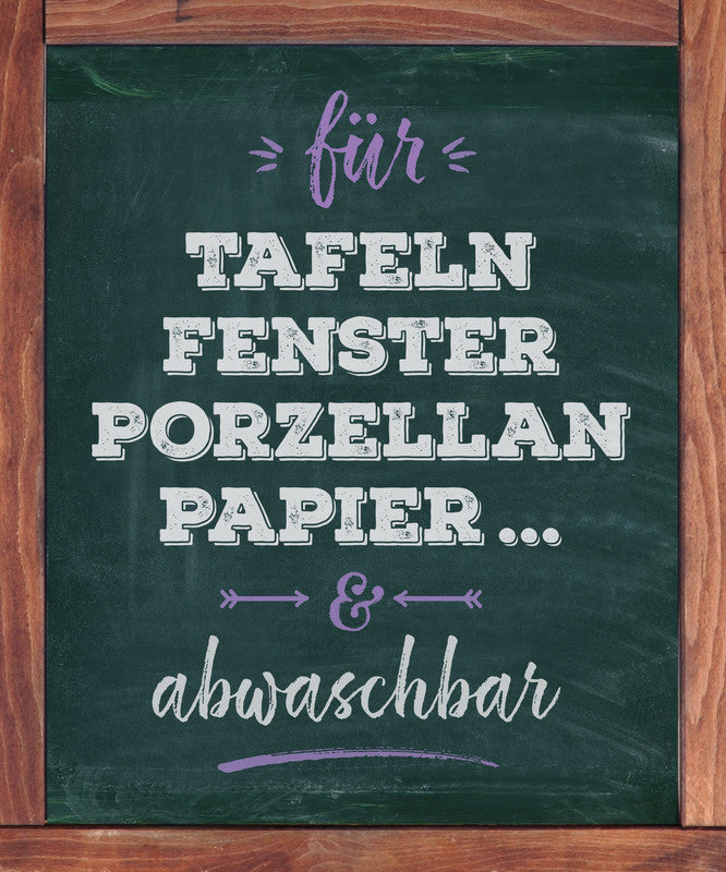 Folia Kreidemarker – Rund, 1–2 mm – 6er-Set, Farben sortiert