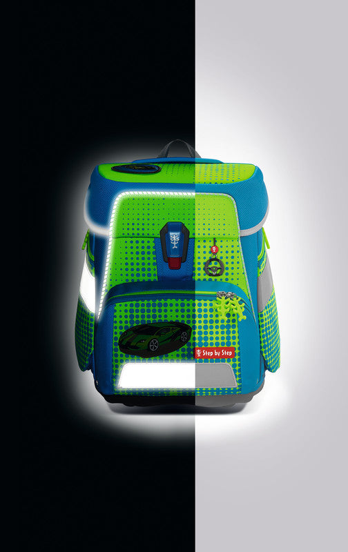 Step by Step Schulrucksack-Set – 5-teilig – Race Car Chuck