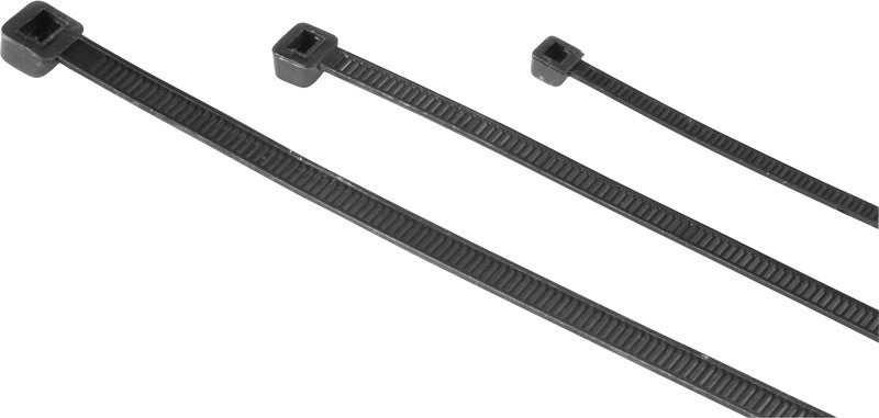Hama Kabelbinder – 2,5 mm × 100/150/200 mm, Kunststoff, Schwarz, Einmalverschluss, UV- und hitzebeständig