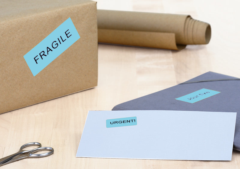 HERMA Druckeretiketten, 70 mm × 37 mm, blau, Papier, permanent haftend, 100 Blatt