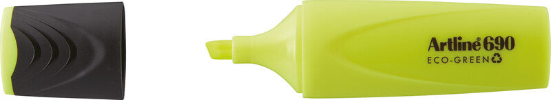 Artline EK690 Eco-Green Textmarker Gelb – Keilspitze, 1–4 mm