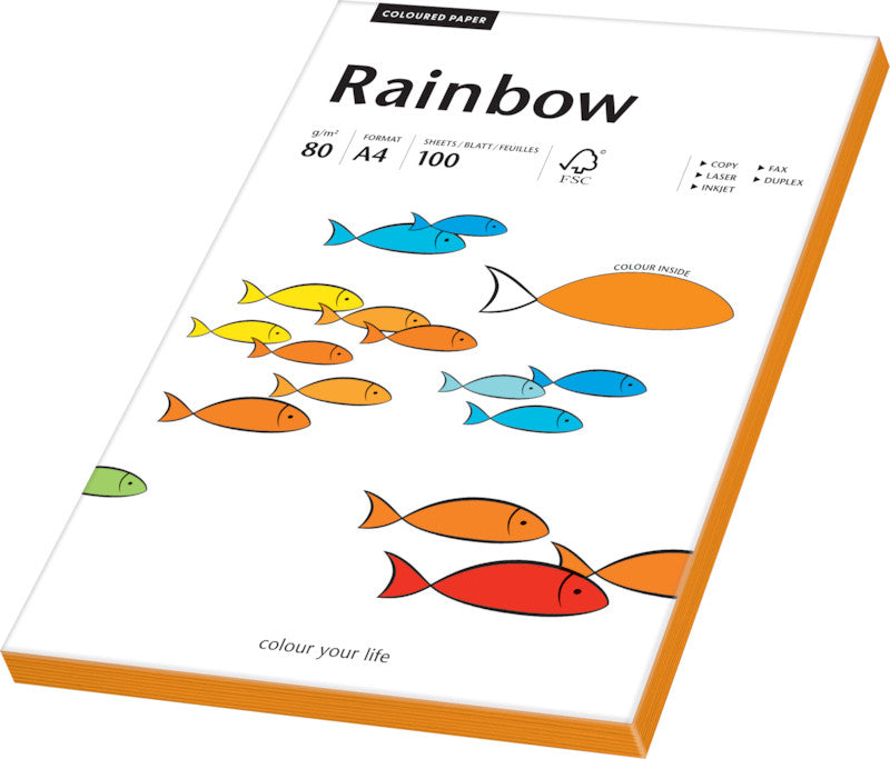 Rainbow Kopierpapier – A4, 80 g/m², Neonrosa – für Inkjet/Laser/Kopierer – FSC – 100 Blatt