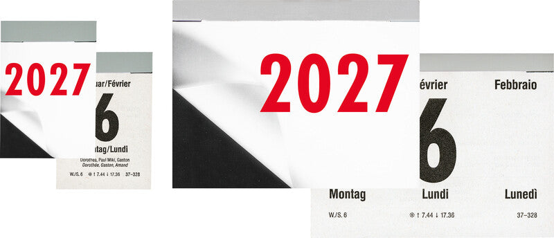 Biella Abreisskalender 2026 – 9,8 × 14,2 cm – 1 Tag/Blatt – d/f/i