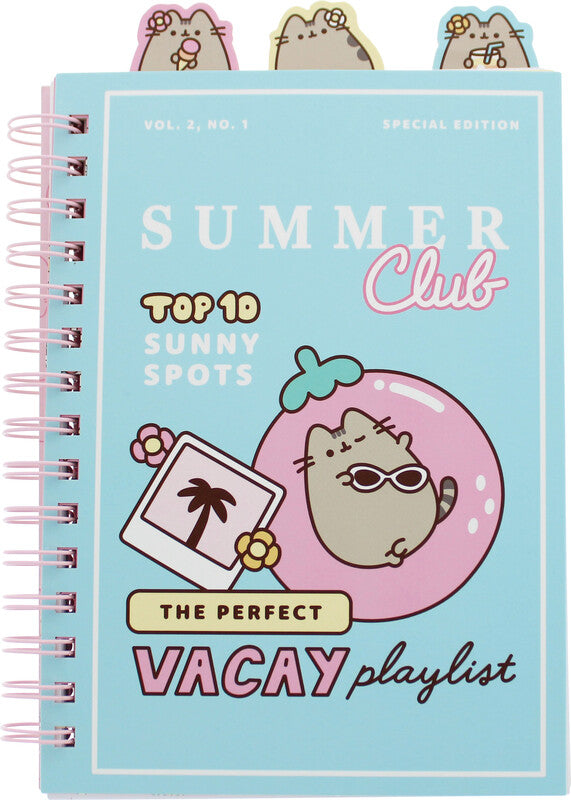 Pusheen Spiralbuch – A5 – liniert – 160 Seiten – Doppelspirale, 3 markierte Trennseiten, mehrfarbig