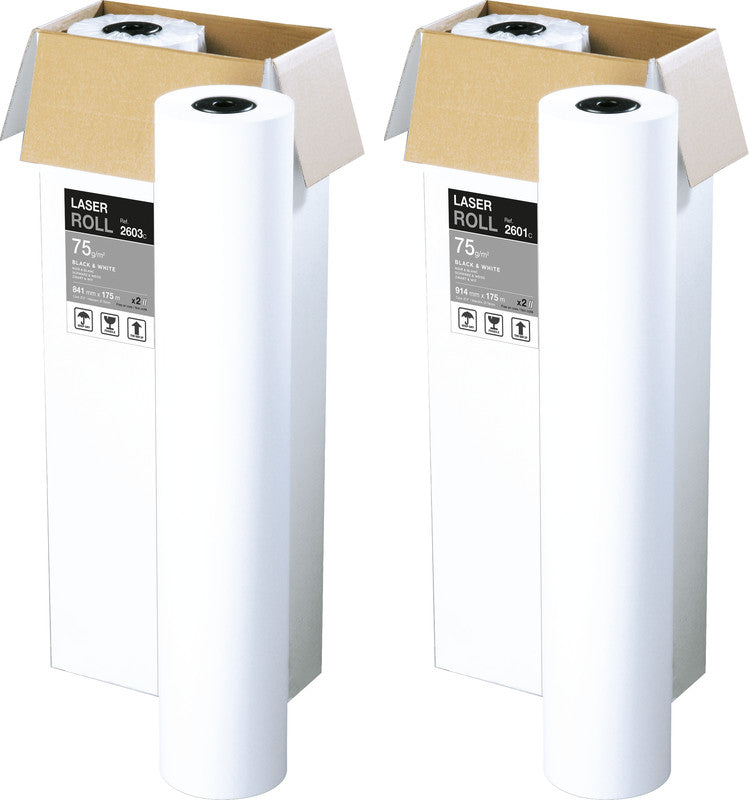 Clairefontaine Plotterpapier – 36" × 175 m, 75 g/m², Weiss