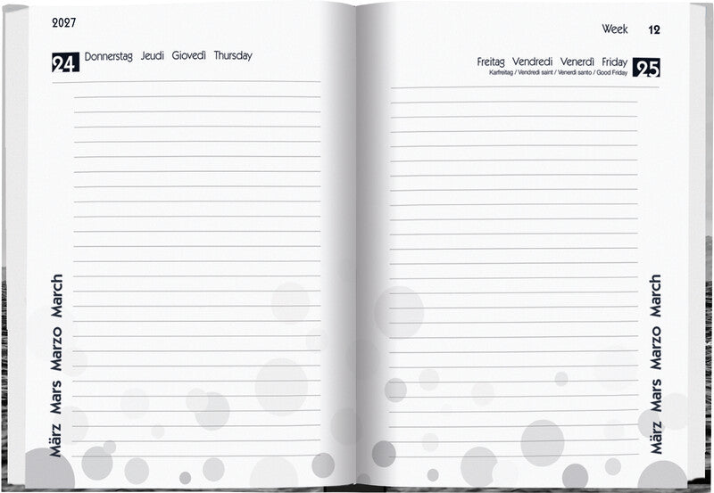 Biella mydiary Schüleragenda – 1 Tag/Seite, gebunden, 12 × 16,5 cm, Aug–Jul, Whale, FSC