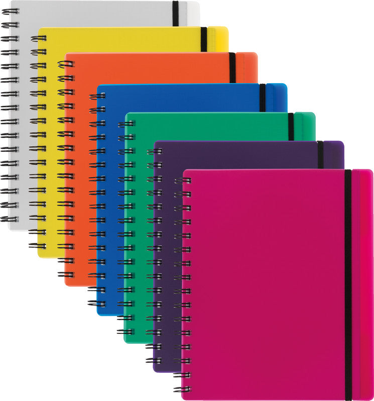 Kolma Collegeblock A4, kariert, Spiralbindung, 100 Blatt, 4-fach gelocht, perforiert, 70 g/m² – gelb