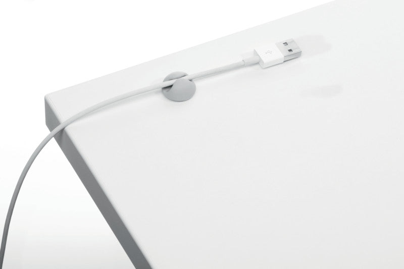 Durable Cavoline Kabel-Clip – Kunststoff, Grau, Selbstklebend, für Telefon- und USB-Kabel bis Ø 5 mm