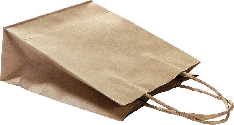 Folia Tragetasche – neutral – mit gedrehter Papierkordel – 240 × 310 × 120 mm – 20 Stk.