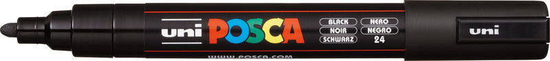 Uni-Ball Uni Posca Non-Permanent Marker – Rundspitze 1,8-2,5 mm – Schwarz – Wasserfest