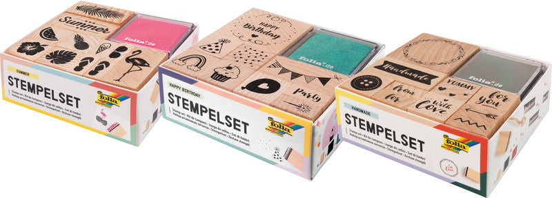Folia Motivstempel-Set – Weihnachten, 11 Teile, 2 Kissen, sortiert