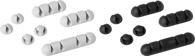 Durable Kabel-Clip Cavoline – 52 × 20 mm, Kunststoff, Grau, selbstklebend, 2er-Pack, für 3 Kabel