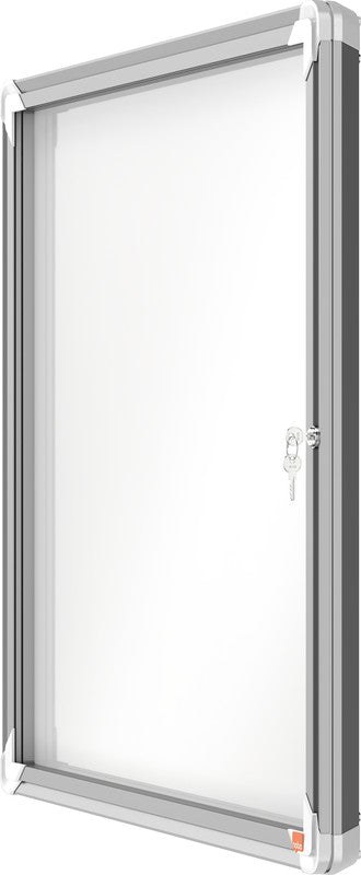Nobo Schaukasten, 6 × A4 – Aluminium, Sicherheitsglas, abschliessbar, magnethaftend, 70,9 × 66,8 × 4,3 cm
