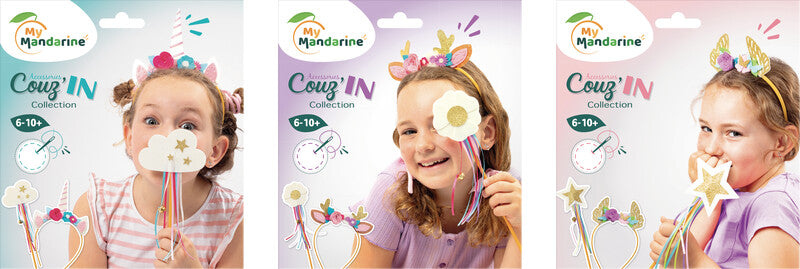 My Mandarine – Bastelset Couz'in Hirsch – ab 7 Jahren – Haarreif, Zauberstab 29 cm