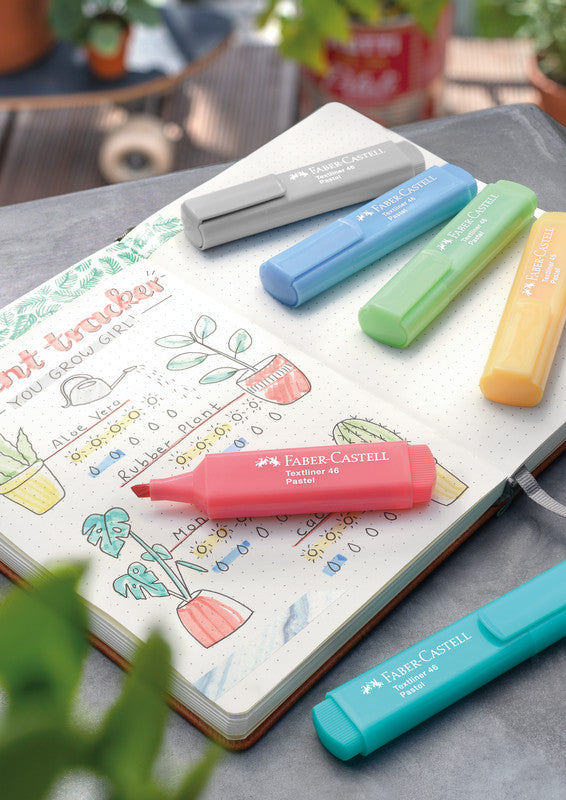 Faber-Castell 46 Pastell Textmarker Lichtgrün – Keilspitze, 1–5 mm, nachfüllbar