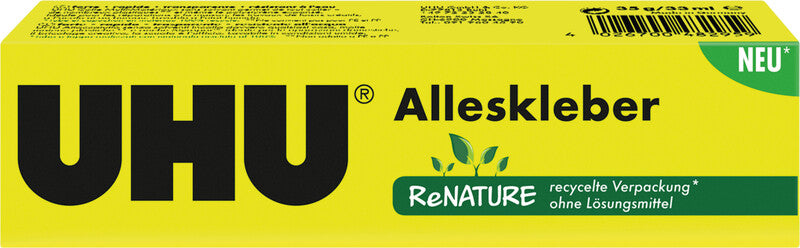 UHU Alleskleber – permanent, transparent, lösemittelfrei, 35 g, für Metall, Keramik, Porzellan usw.