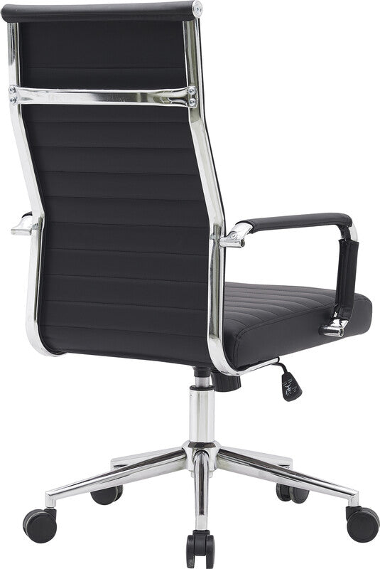 Q-CONNECT Bosa Bürostuhl – Kunstleder – Schwarz, 47–57 cm, bis 110 kg