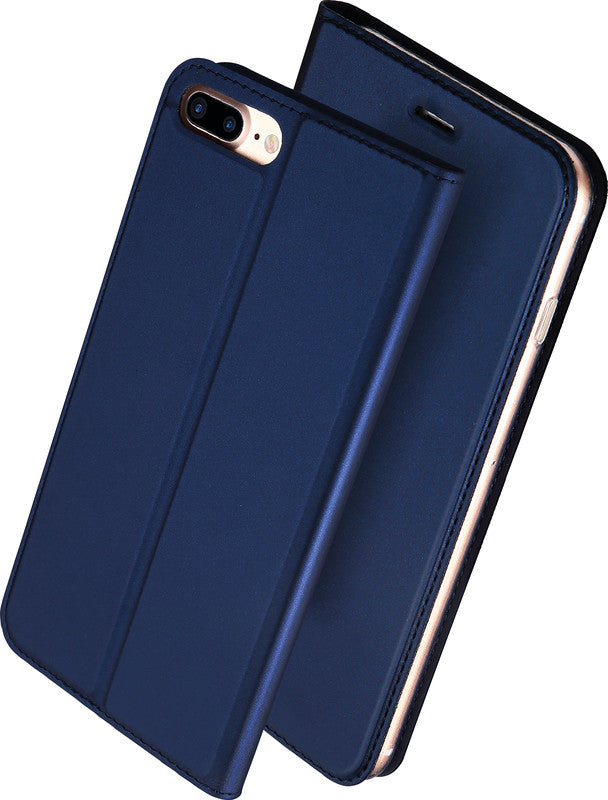 Dux Ducis Booklet-Hülle – für Apple iPhone 6–8 Plus – dunkelblau – Kunstleder – mit Kartenfach