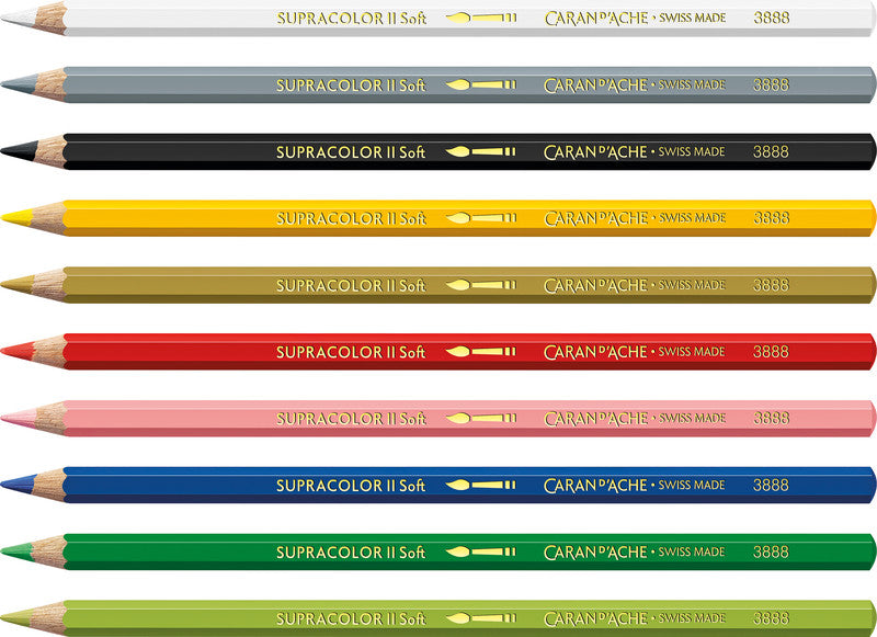 Caran d-Ache Caran d'Ache Aquarellfarbstift Supracolor Soft – malachitgrün, im Metalletui, Ø 3,8 mm, FSC
