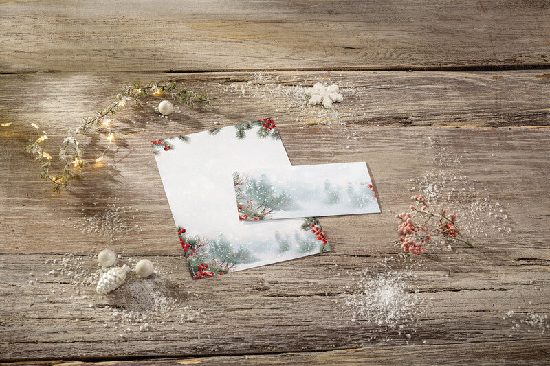 Sigel Schreib-/Motivpapier Scandinavian Snow – A4 – 90 g/m² – FSC – für Kopierer, Laser-/Inkjetdrucker – Pack à 100