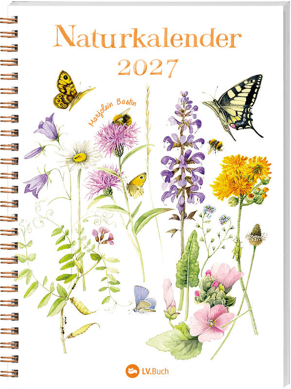 Wochenagenda 2026, 1 Woche/1 Seite, 15,5 × 23 cm, Spiralbindung, Marjolein Bastin