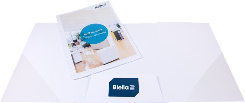 Biella Konferenzmappe – A4, Visitenkartenfach, Karton, Schwarz
