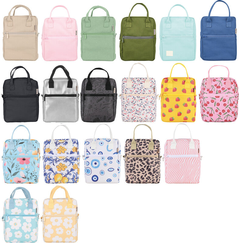 Estia Lunchtasche – isoliert, mit Reissverschluss – 200 × 270 × 140 mm – mehrfarbig, Baumwolle – Soft Ripple