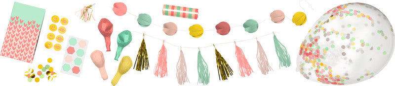 Folia Party-Box, mehrfarbig, Mädchenmotiv, 40 Stück, FSC-zertifiziert