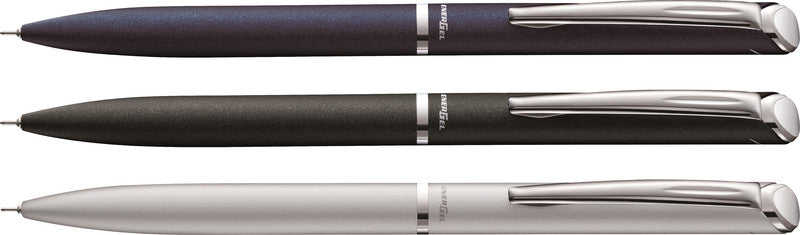 Pentel EnerGel Sterling matt – Tintenroller, schnelltrocknend, Drehmechanik, 0,7 mm, blau