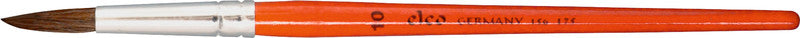 Elco pinsel Elco Aquarellpinsel – braun, Ponyhaar, 6er-Pack, Aluminiumzwinge, runde Spitze