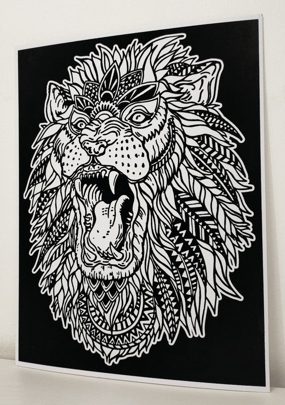 Tataruga Löwe Malkarton, Karton, 21 × 29,7 cm, schwarz