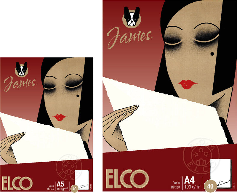Elco Schreibblock A5, blanko, Leimbindung, 40 Blatt, 100 g/m² – weiss