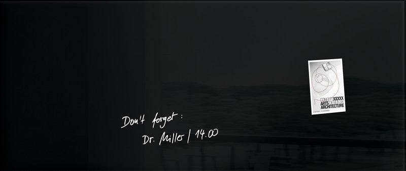 Sigel Whiteboard – 130 × 55 cm, Glas, magnetisch, Wandmontage, inkl. Magnete, Montagesatz, Magnetwürfel